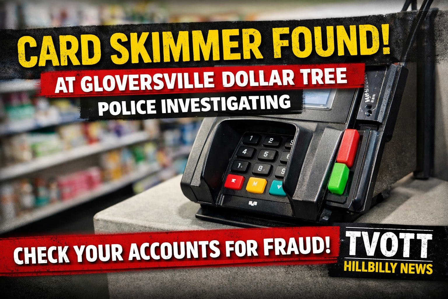Possible Card Skimmer Found at Gloversville Dollar Tree — Police Warn Shoppers to Check Accounts