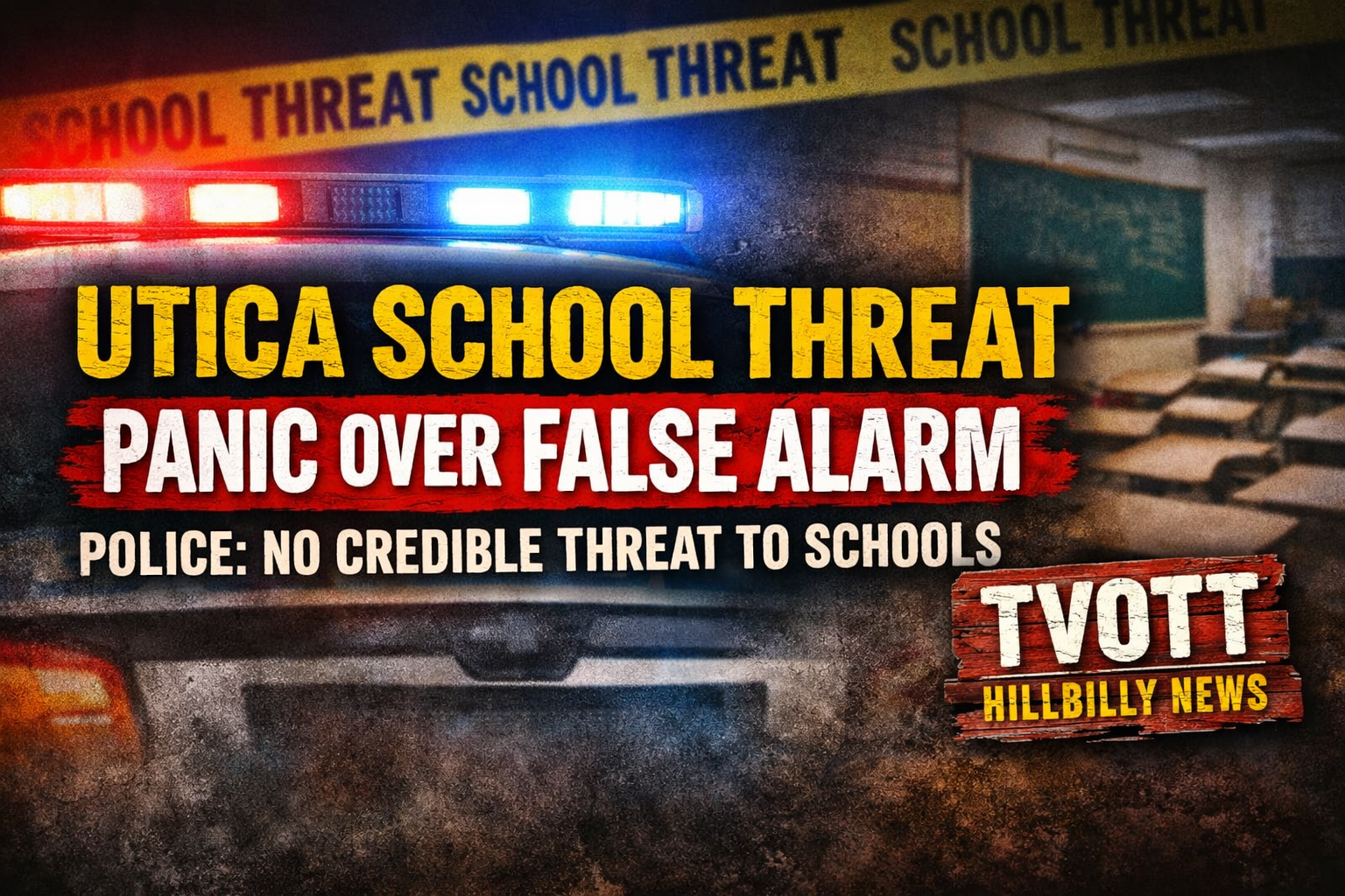 Utica School Threat Sparks Panic — Police Say It Was False, Not Targeted