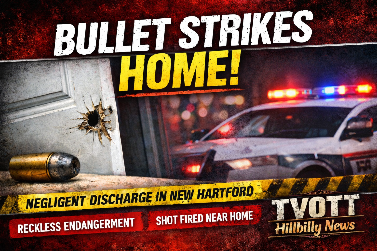 Bullet Rips Into New Hartford Home After Accidental Gun Discharge — Residents Shaken, Charges Filed