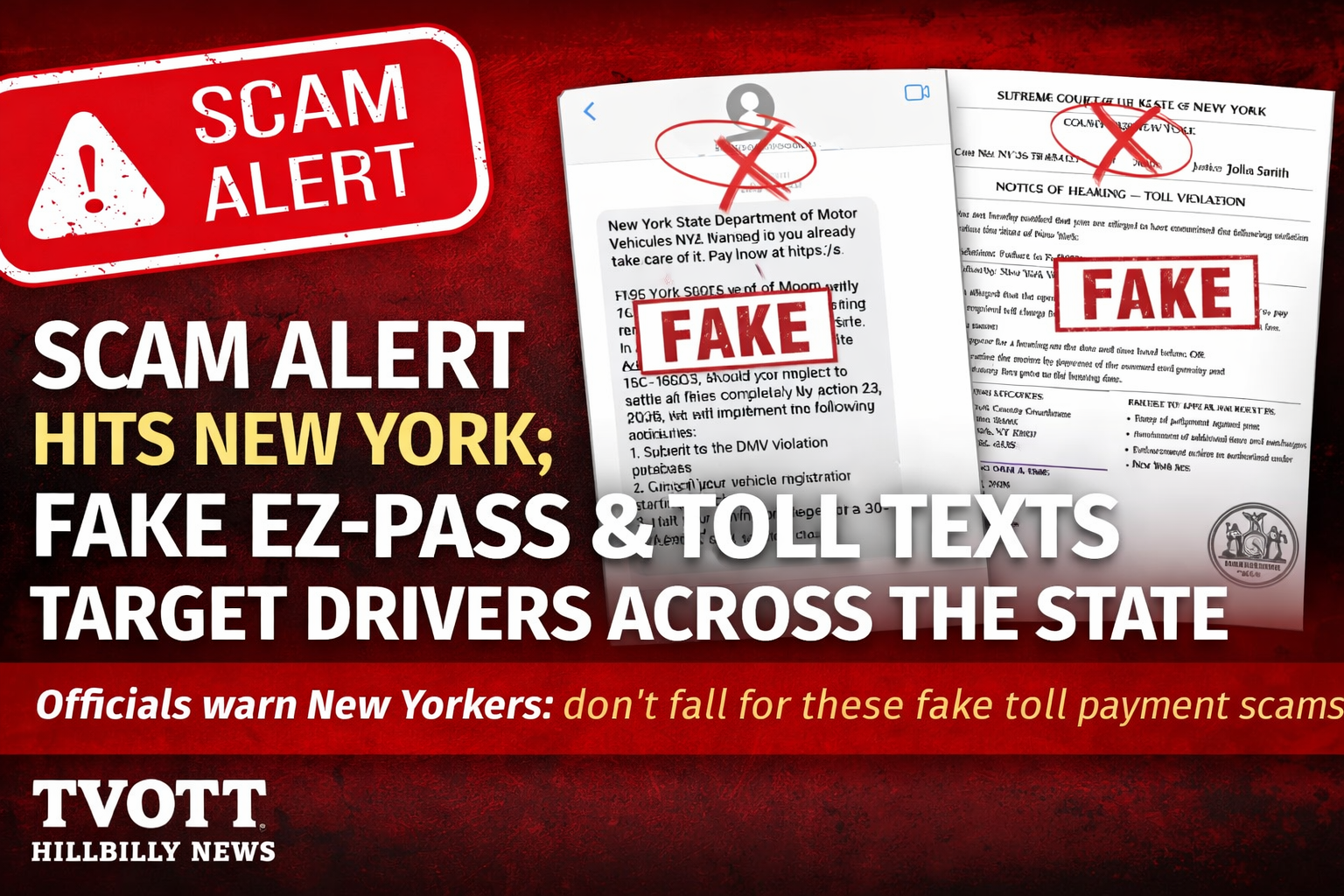 Scam Alert Hits New York: Fake EZ-Pass & Toll Texts Target Drivers Across the State