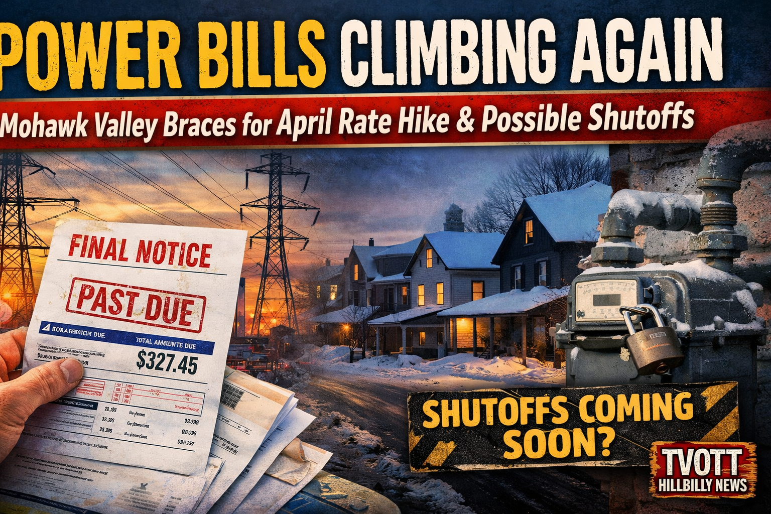 Power Bills Climbing Again: Mohawk Valley Residents Brace for April Rate Hike and Possible Shutoffs