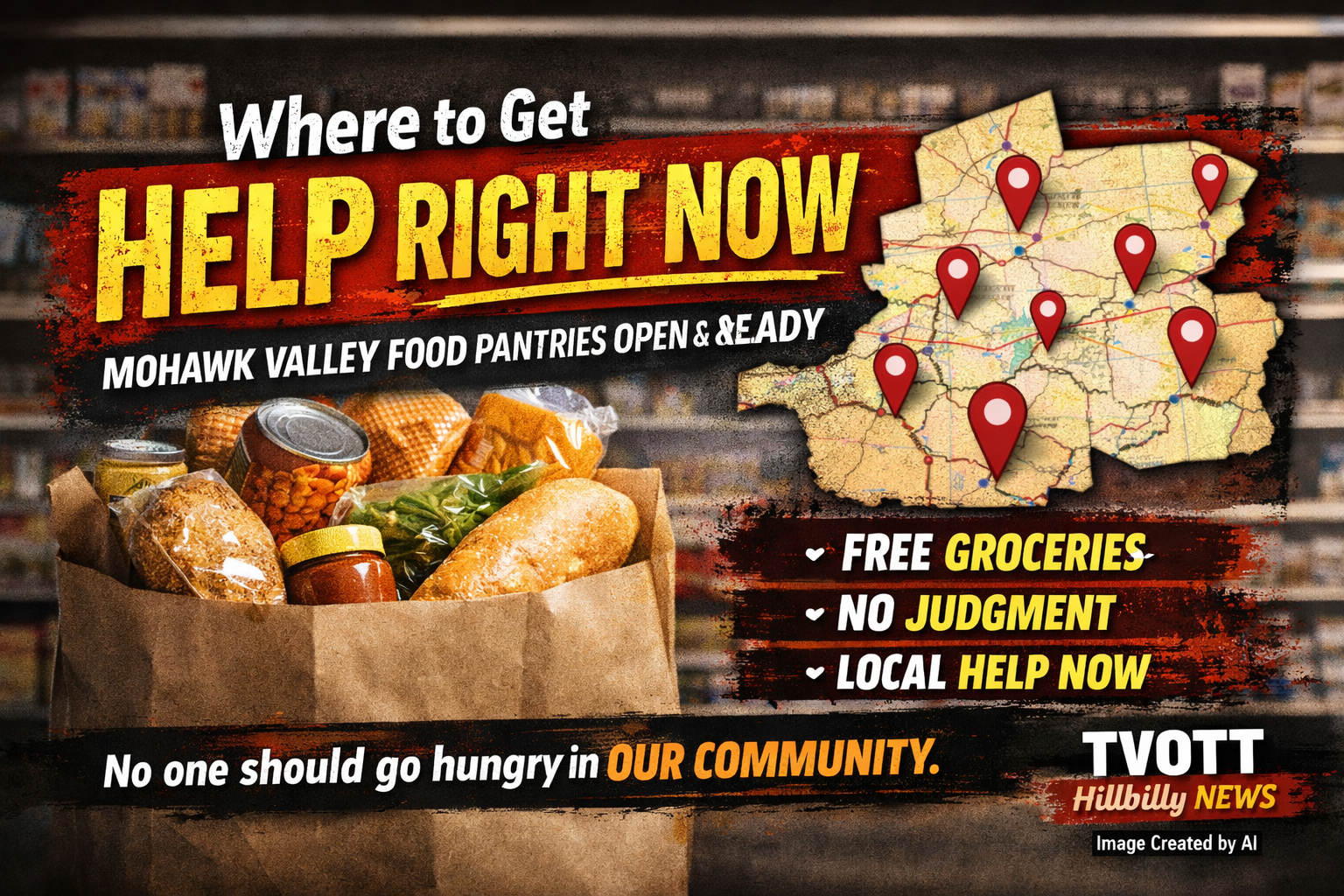 Where to Get Help Right Now: Mohawk Valley Food Pantries Open and Ready as Families Feel the Squeeze