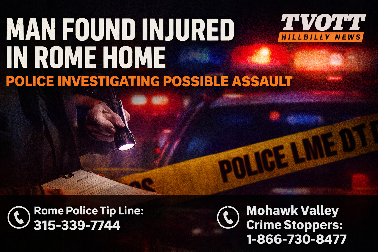 Man Found Seriously Injured Inside Rome Home—Police Investigating Possible Assault