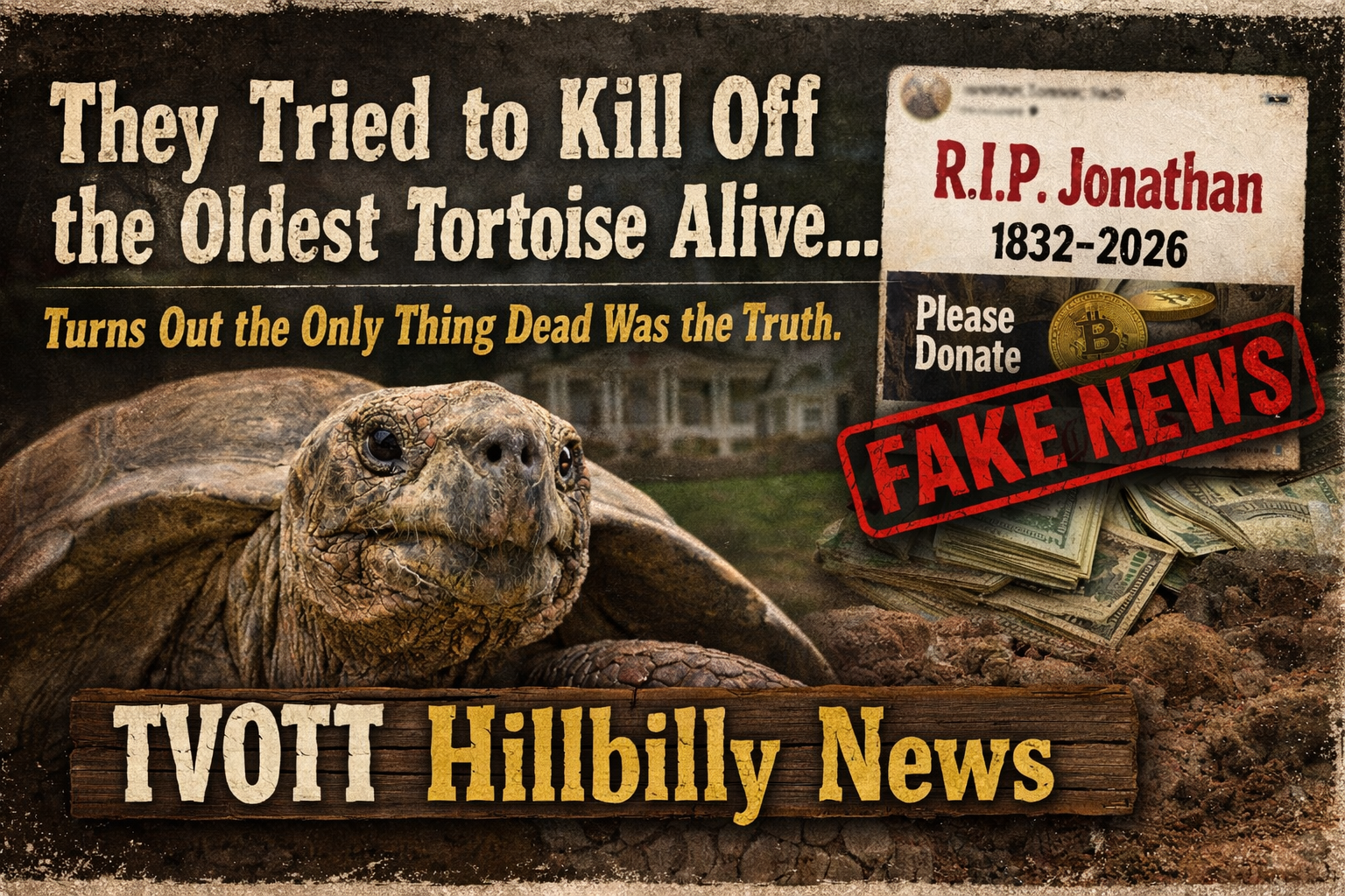 They Tried to Kill Off the Oldest Tortoise Alive… Turns Out the Only Thing Dead Was the Truth