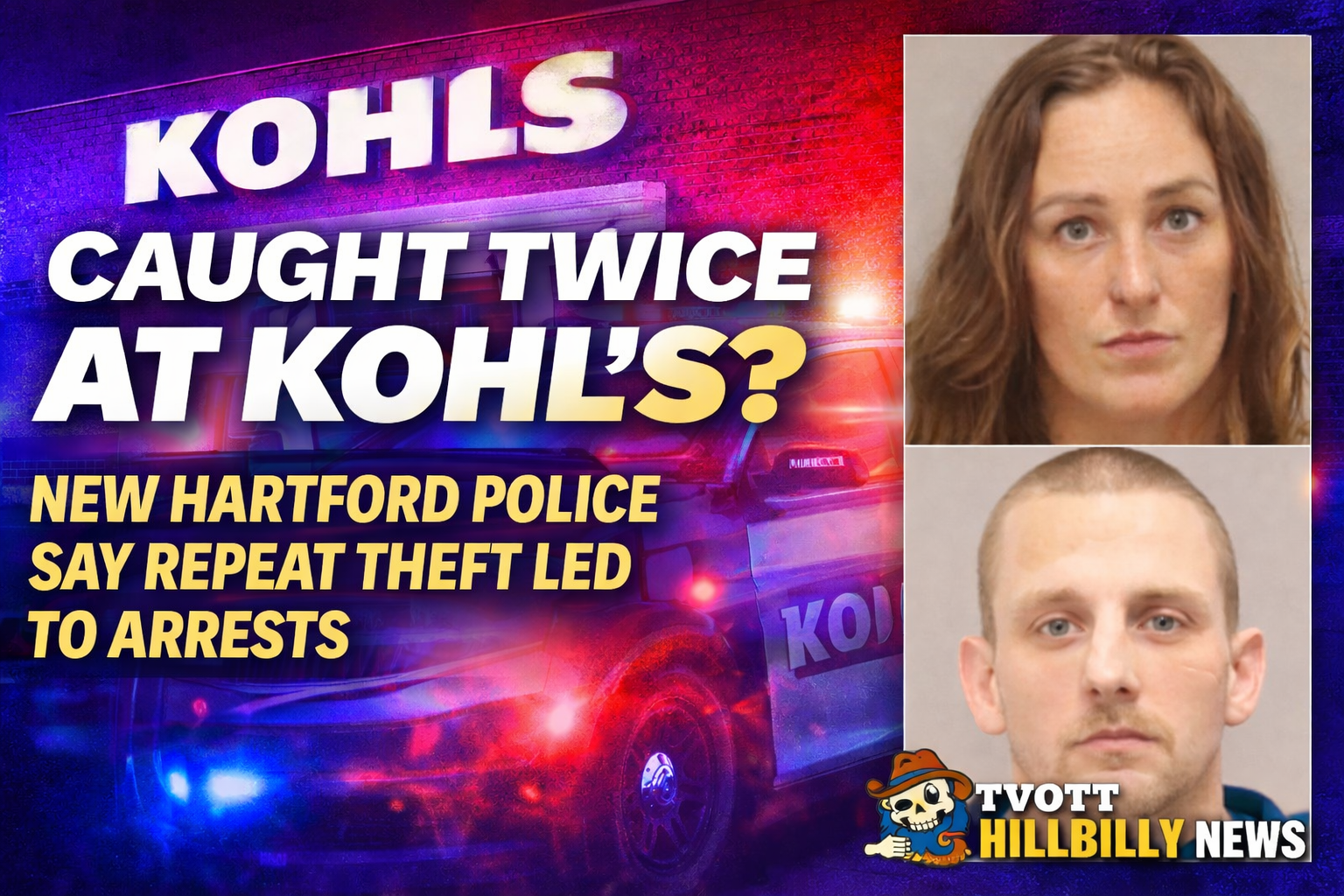 Caught Once Wasn’t Enough: Police Say Pair Hit New Hartford Kohl’s More Than Once Before Getting Busted