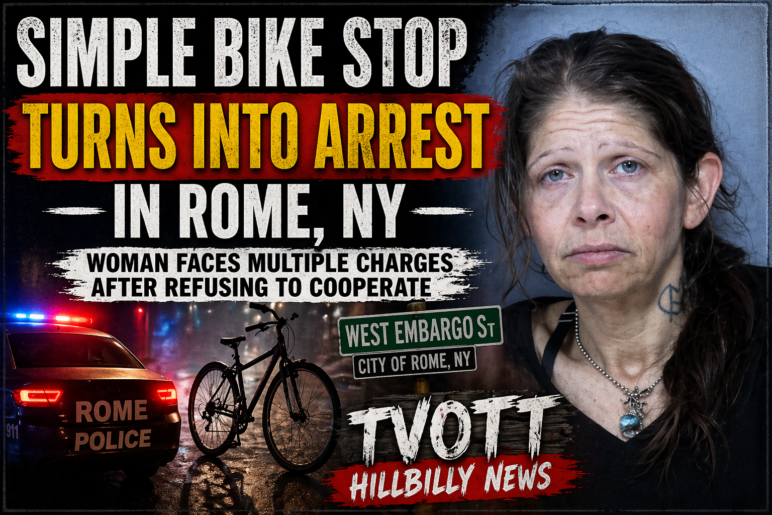 Simple Bike Stop in Rome Turns Into Arrest After Woman Refuses to Cooperate
