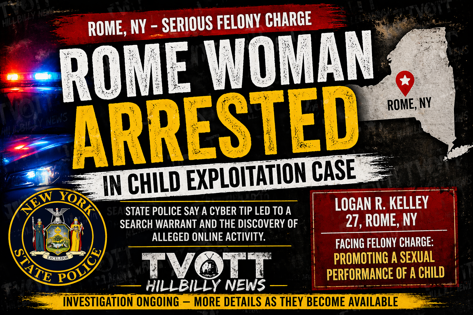 Rome Woman Hit With Child Exploitation Charge After State Police Investigation