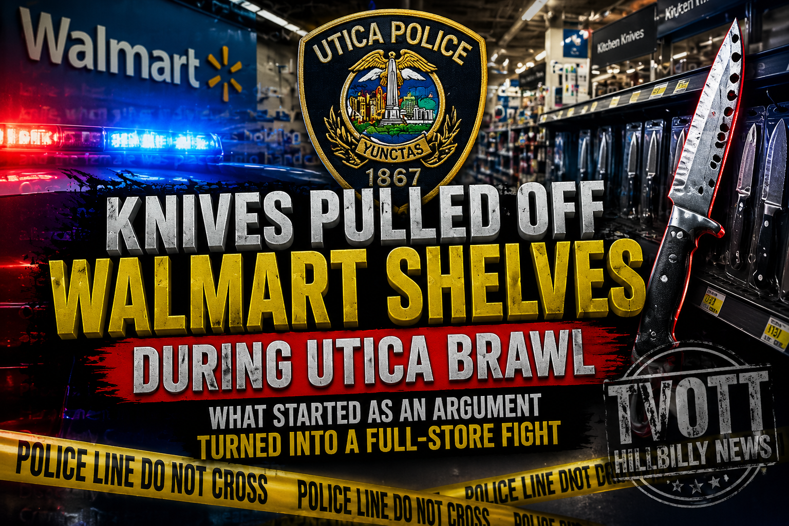 Knives Pulled Off Walmart Shelves During Utica Brawl — What Started as an Argument Turned Into a Full-Store Fight