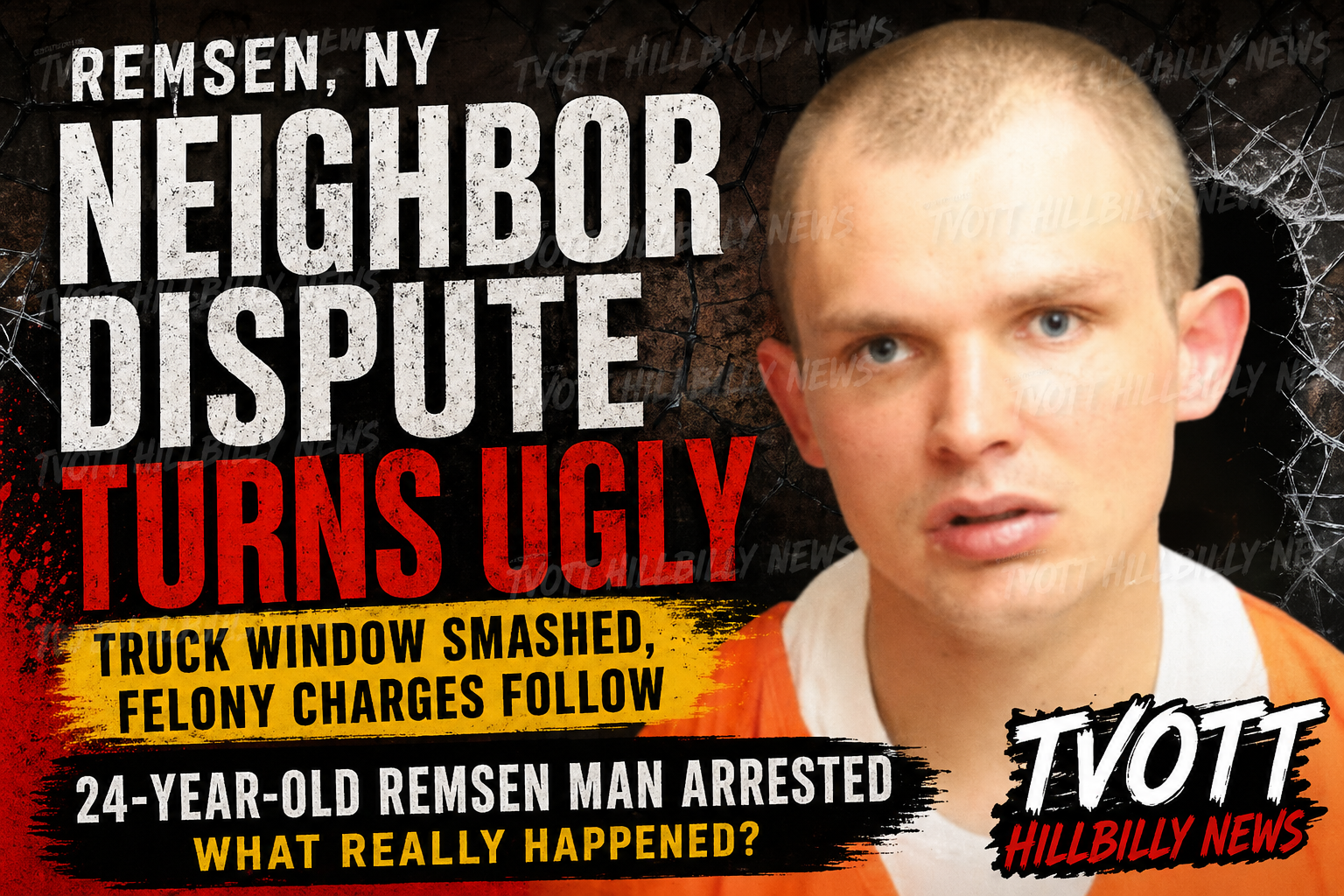 Remsen Neighbor Dispute Turns Ugly — Man Arrested After Truck Window Smashed, Charges Escalate to Felony