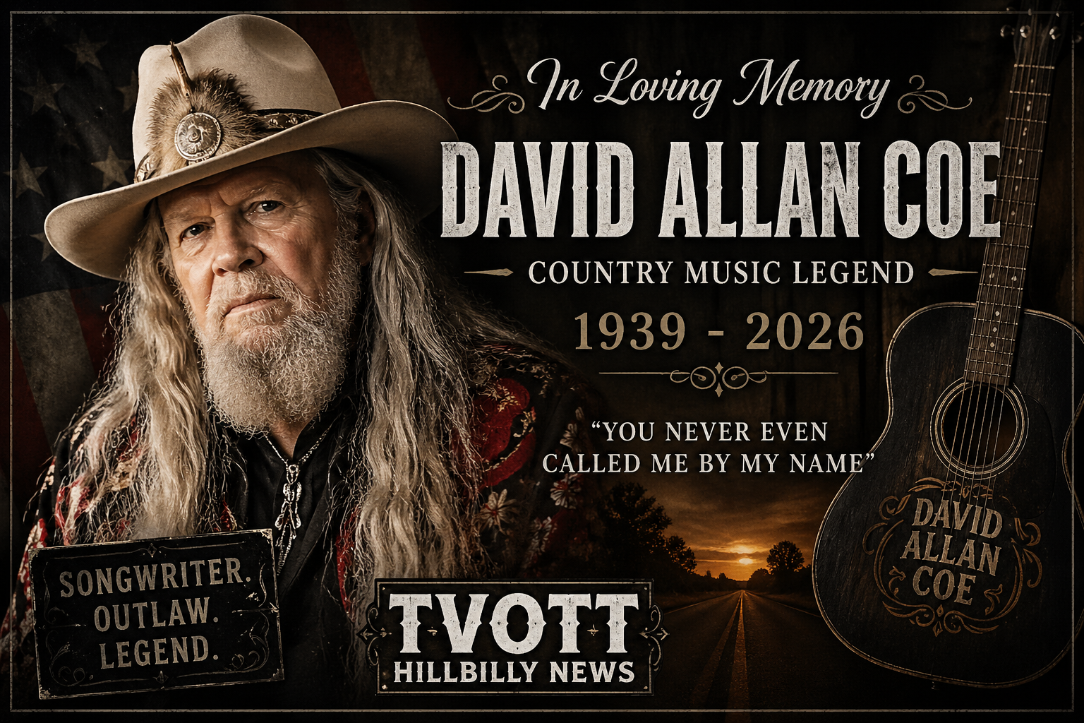 Country Music Icon David Allan Coe Reported Dead at 86